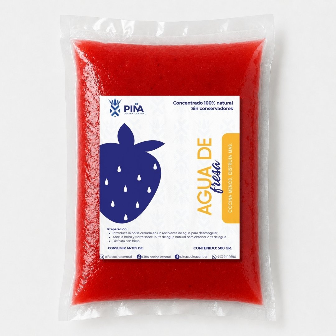 Agua de fresa